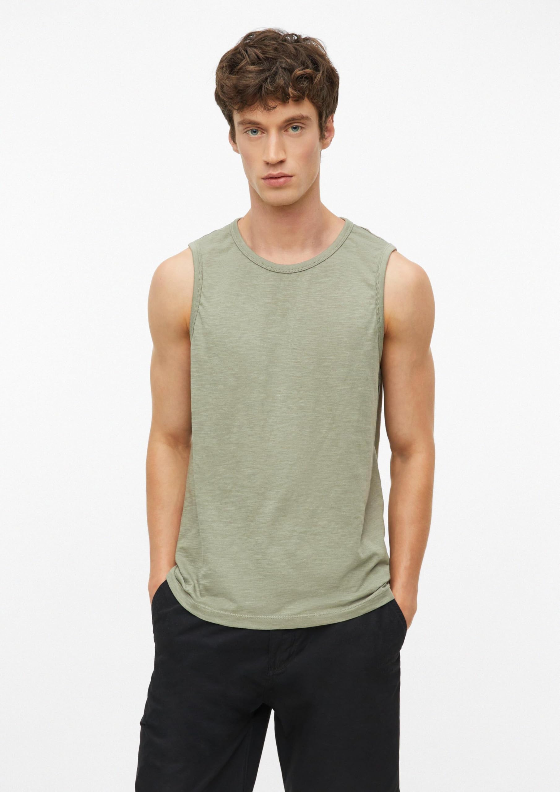 s.Oliver 2178332 Herren Tanktop ärmellos Weiß
