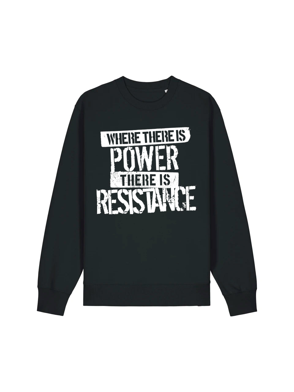 dna merch Macht und Widerstand Rundhalspullover Damen Print