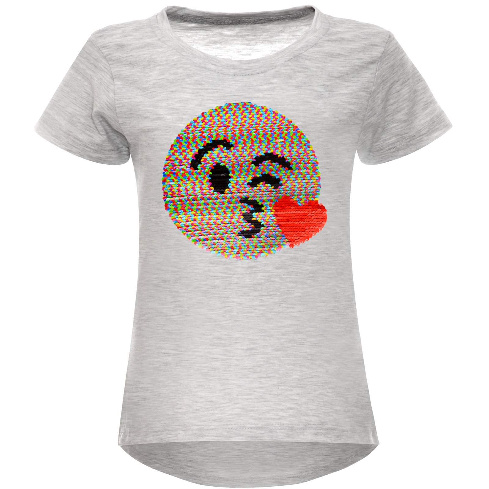 BEZLIT Mädchen T-Shirt Wendepailletten Herz Baumwolle rosa 116
