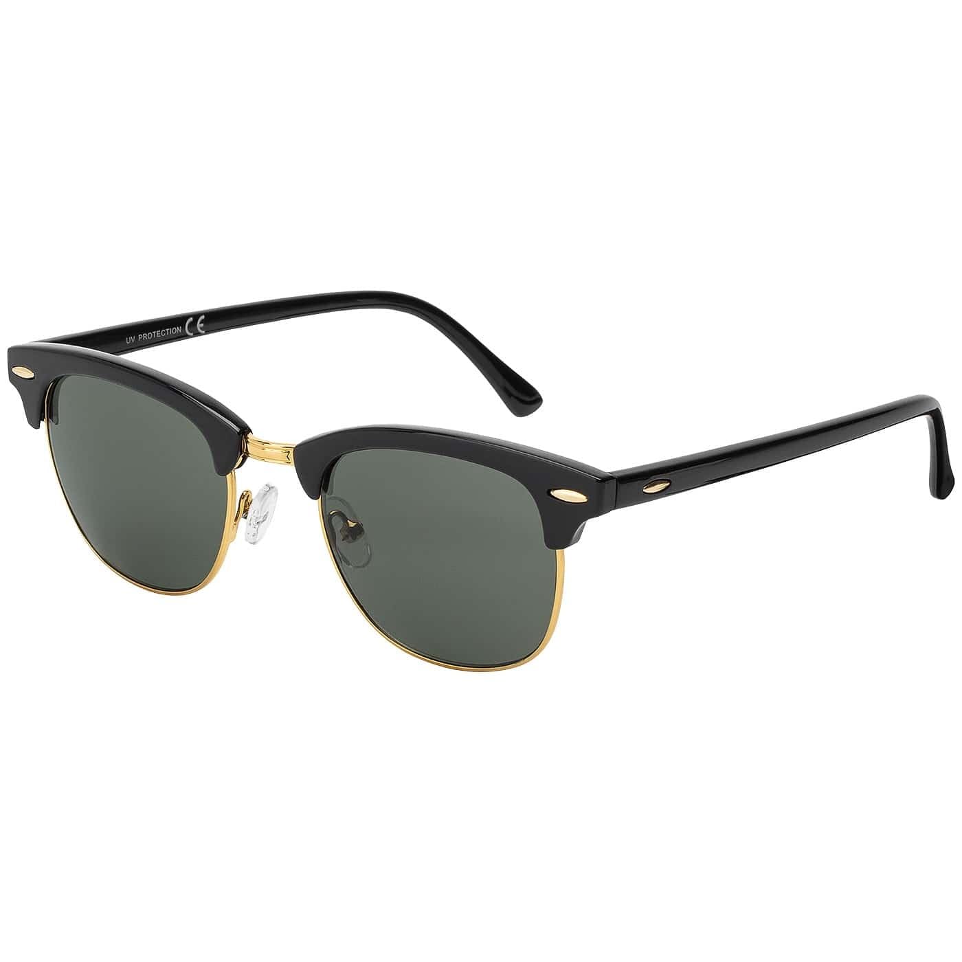 BEZLIT Herren Sonnenbrille Schwarz Metall UV400