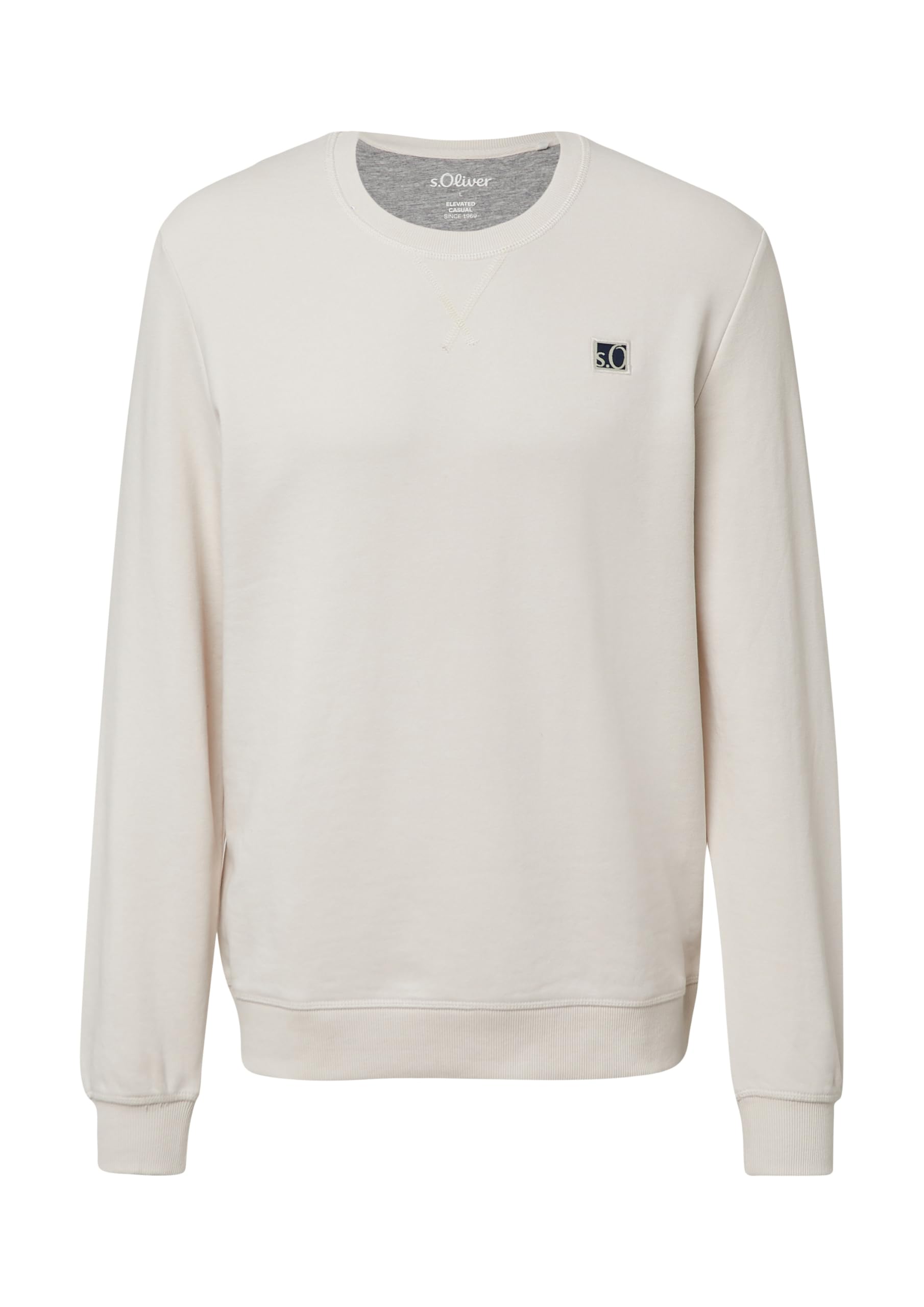 s.Oliver RED LABEL Sweatshirt L Creme Regular Fit