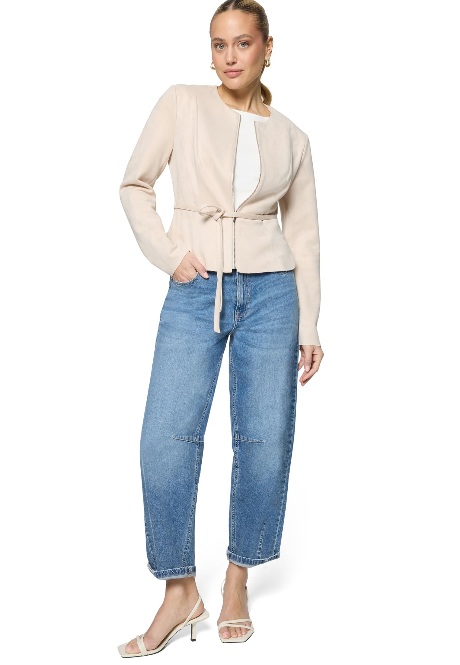 zero Blazer-Jacke Lederoptik French Oak Gr. 40