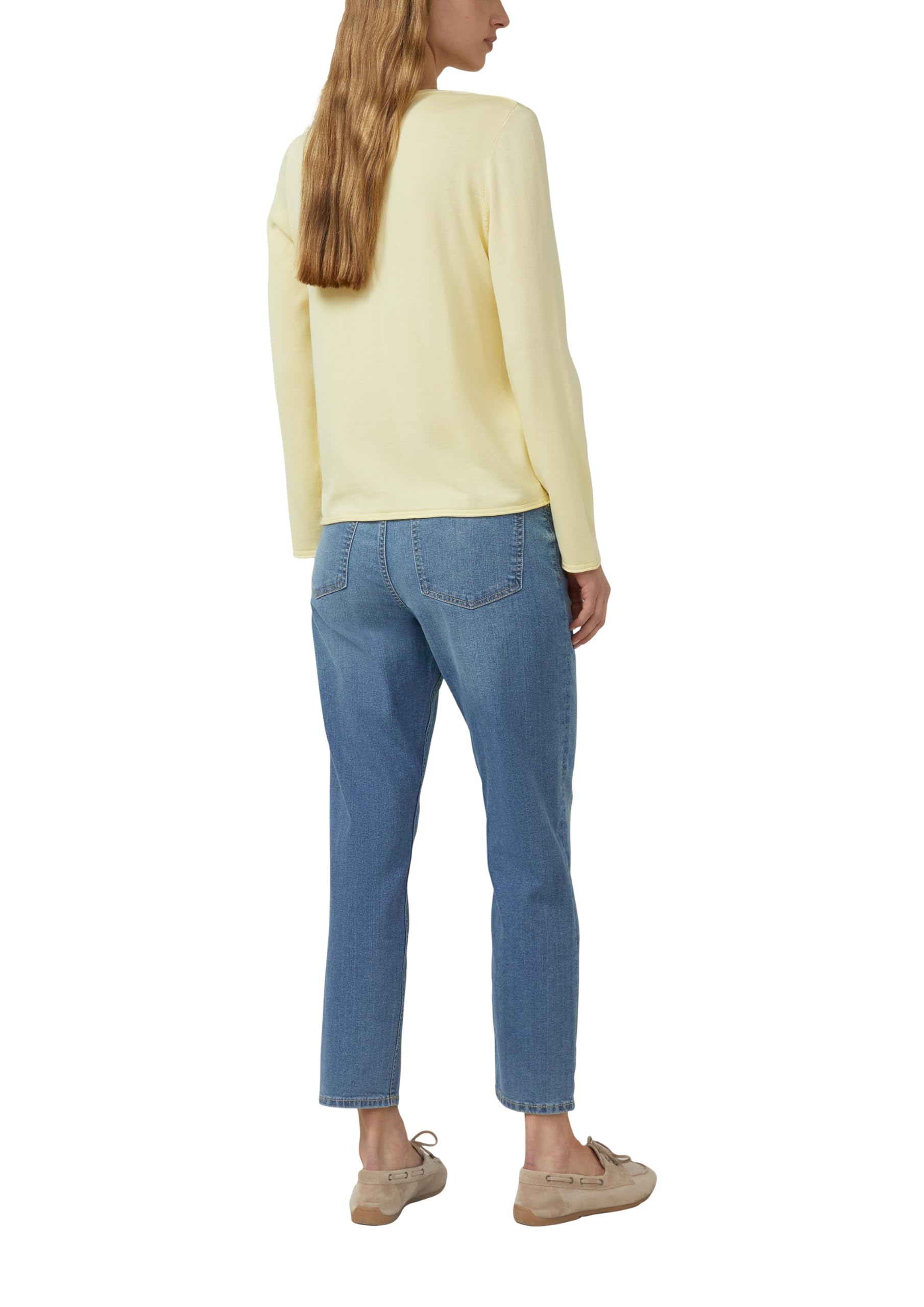 s.Oliver Red Label Feinstrickpullover gelb V-Ausschnitt