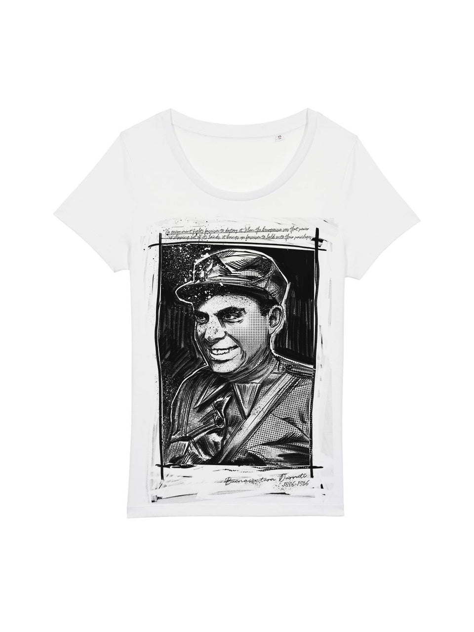 dna merch Keine Regierung Durruti T-Shirt Frauen Schwarz Bio