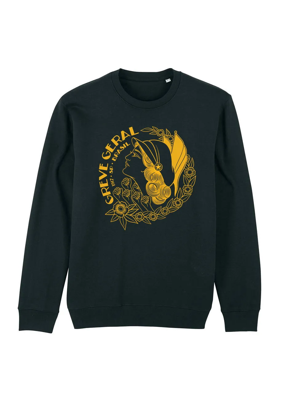 dna merch Greve Geral SP 1917 Rundhalspullover Damen Aufdruck