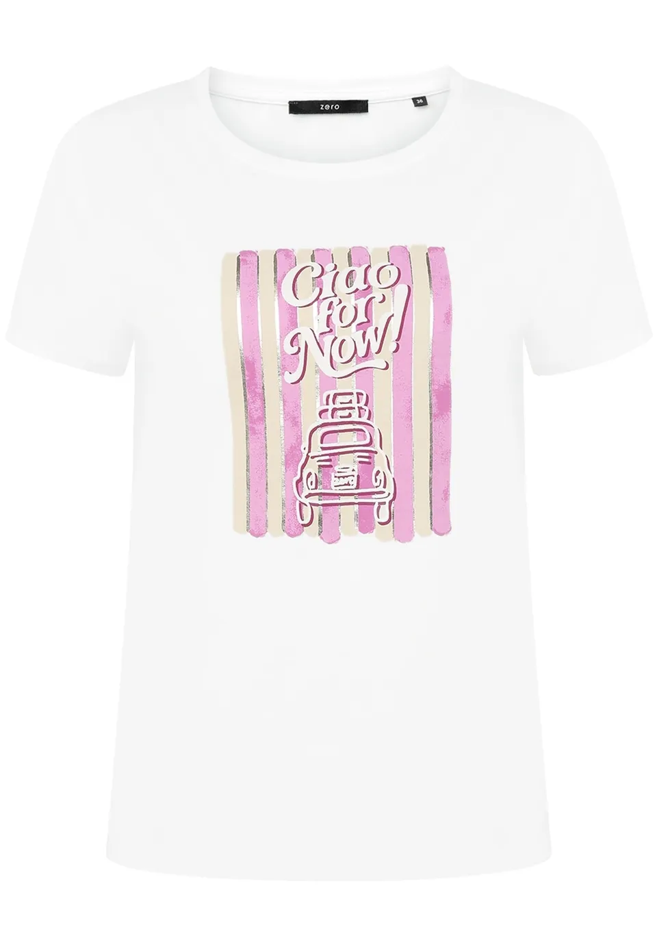 zero Printshirt mit Aufdruck Shirt 38 Patch Cream Pink