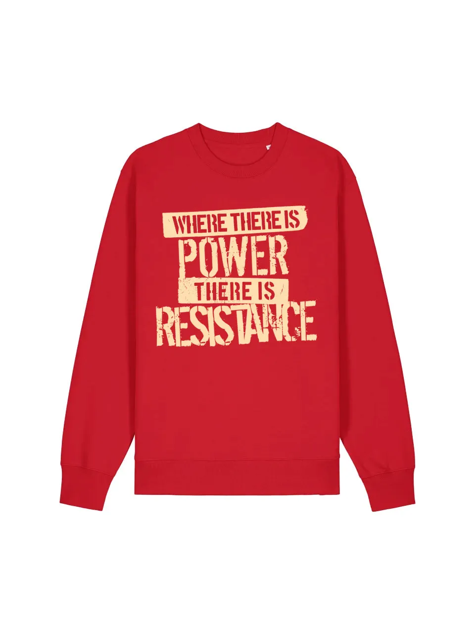 dna merch Macht und Widerstand Rundhalspullover Damen Print