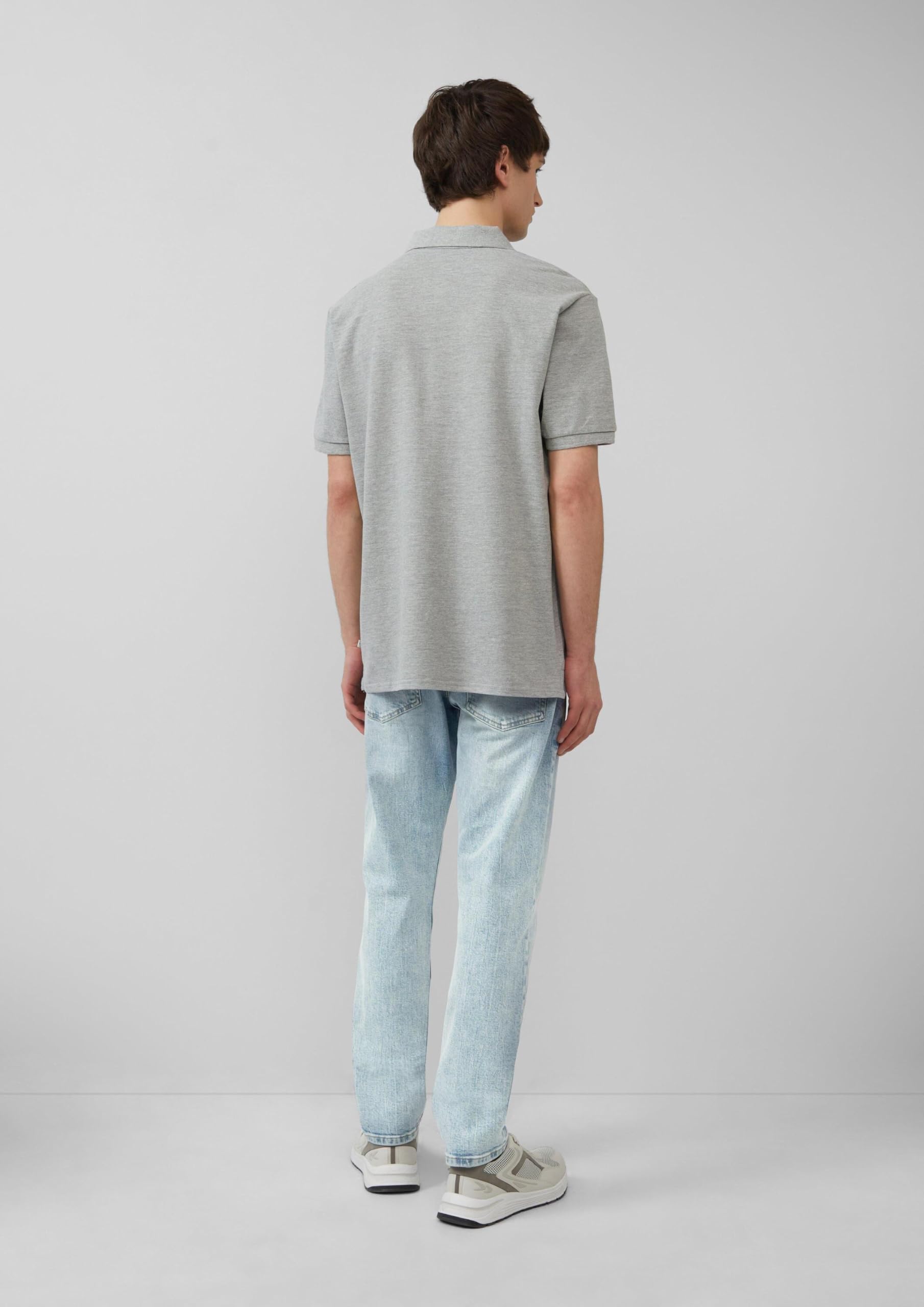 s.Oliver QS 2165559 Polo Shirt L Grau Meliert
