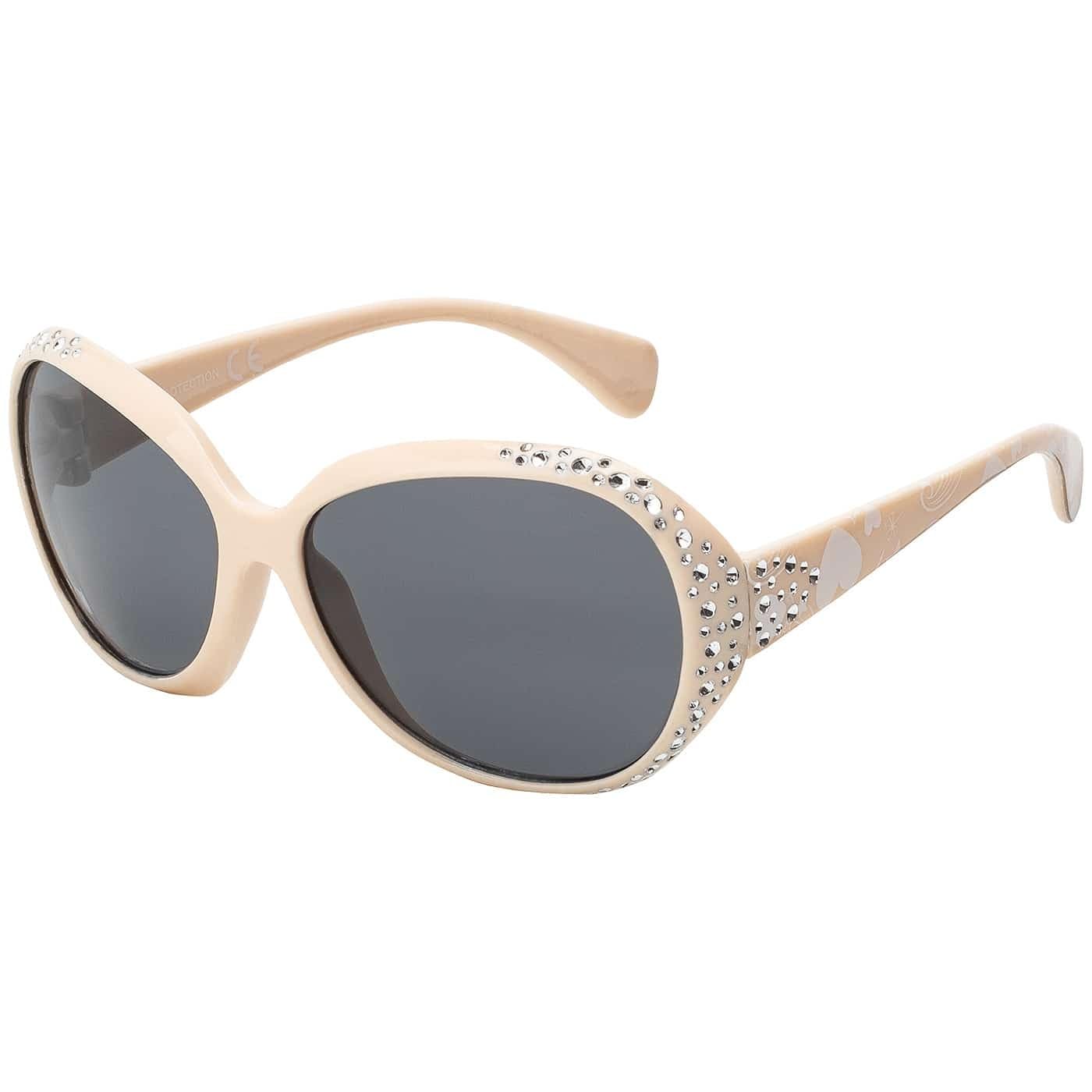 BEZLIT Kinder Sonnenbrille oval Blau mit Strass UV400