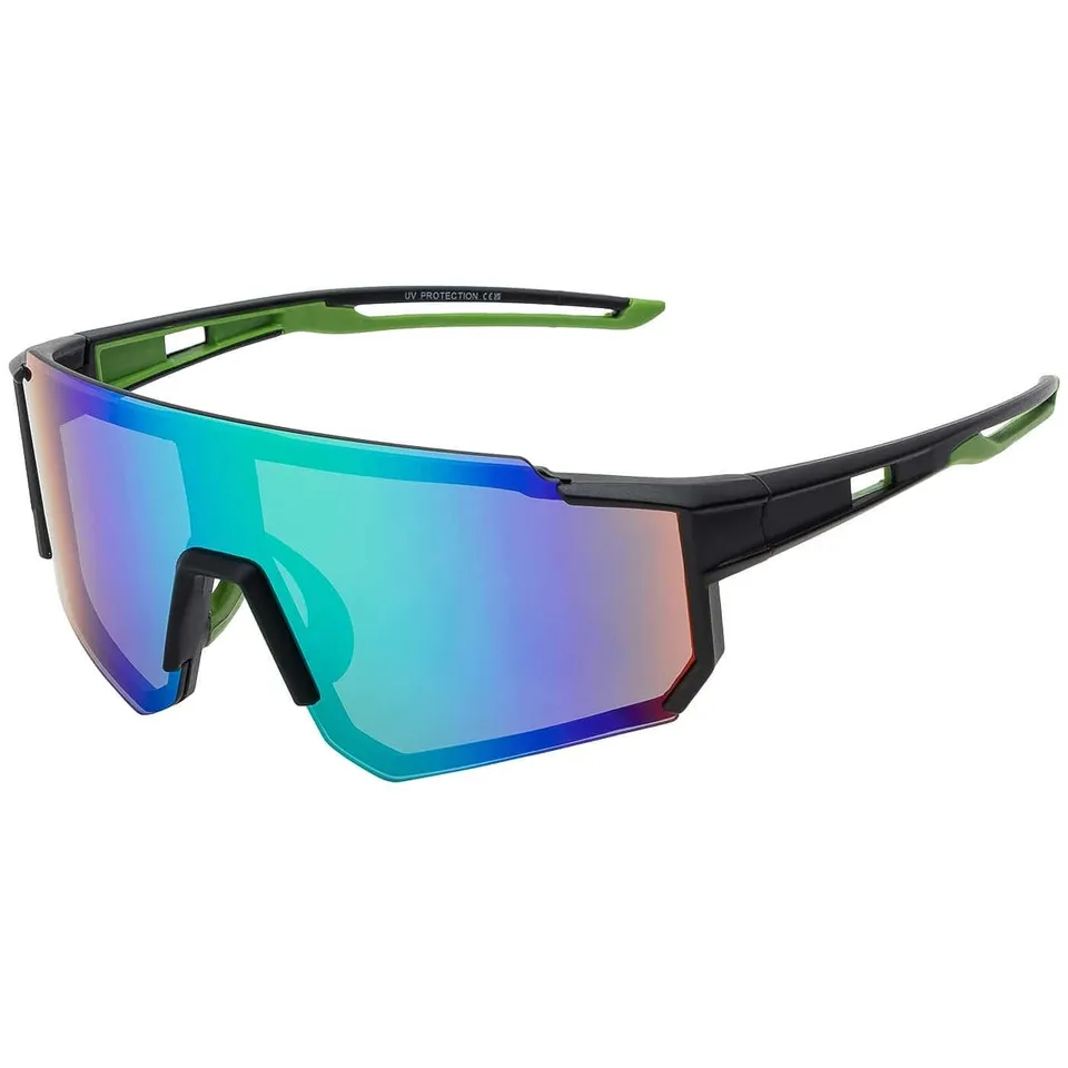 BEZLIT Shield Sonnenbrille Unisex Grün Rot verspiegelt Kat.3