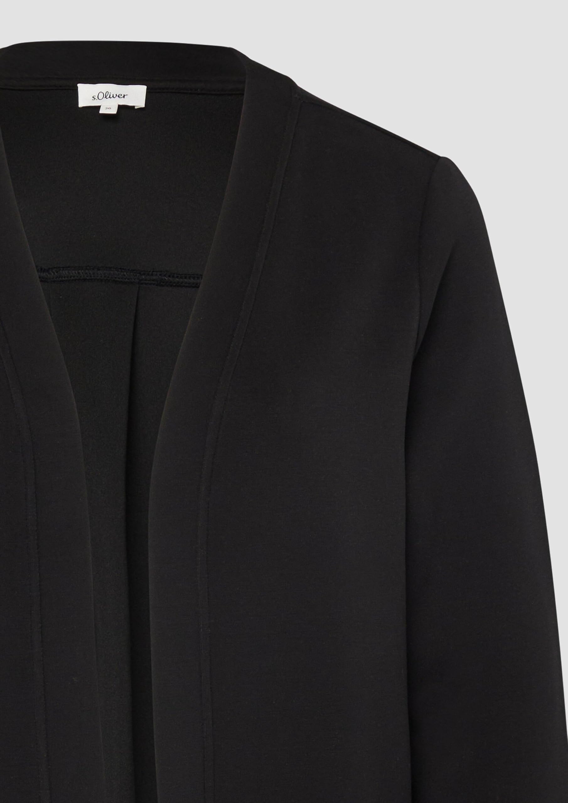 s.Oliver Red Label Scuba-Jacke Schwarz 3/4 Arm