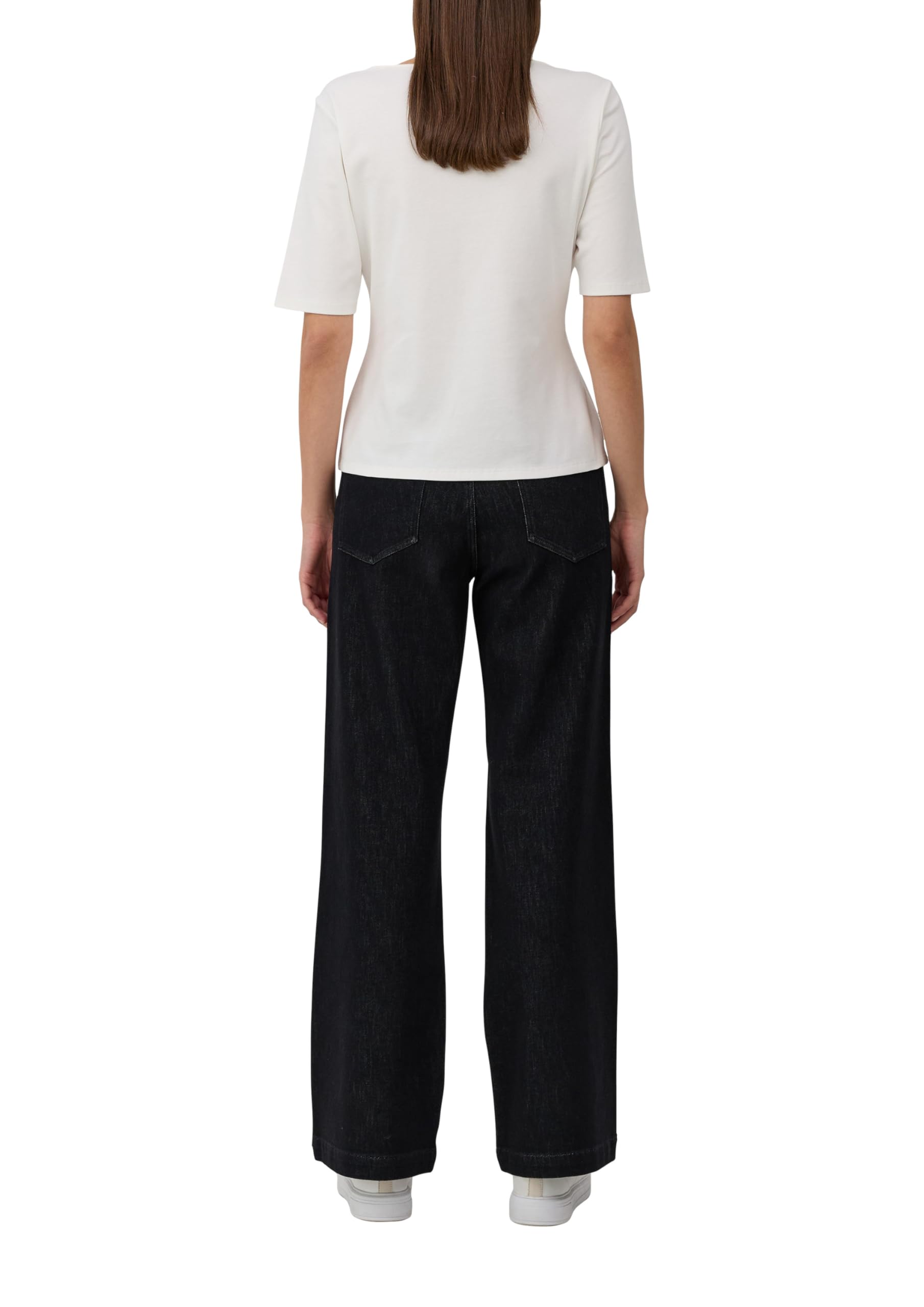 s.Oliver Damen T-Shirt Halbarm Leo-Frontprint Größe 38