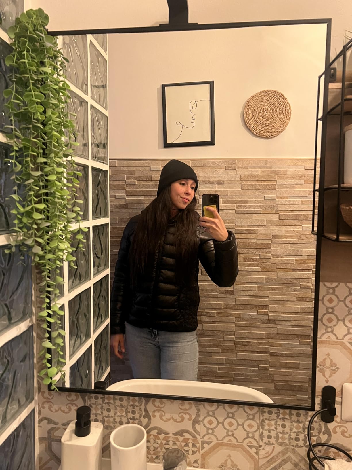 s.Oliver QS Steppjacke M schwarz Kapuze wattiert