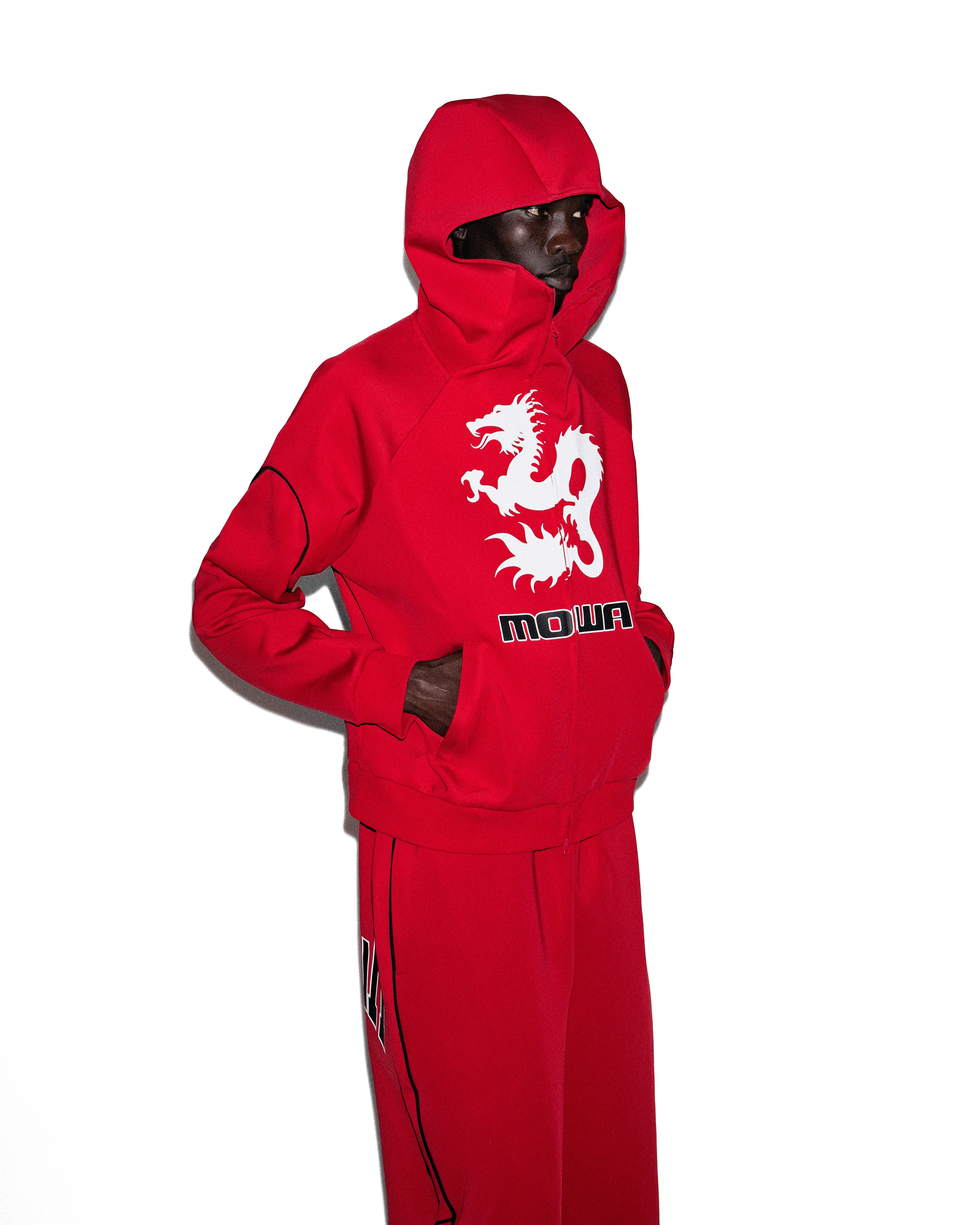 Mowalola Zushi Tracktop Rot Stretch Polyester