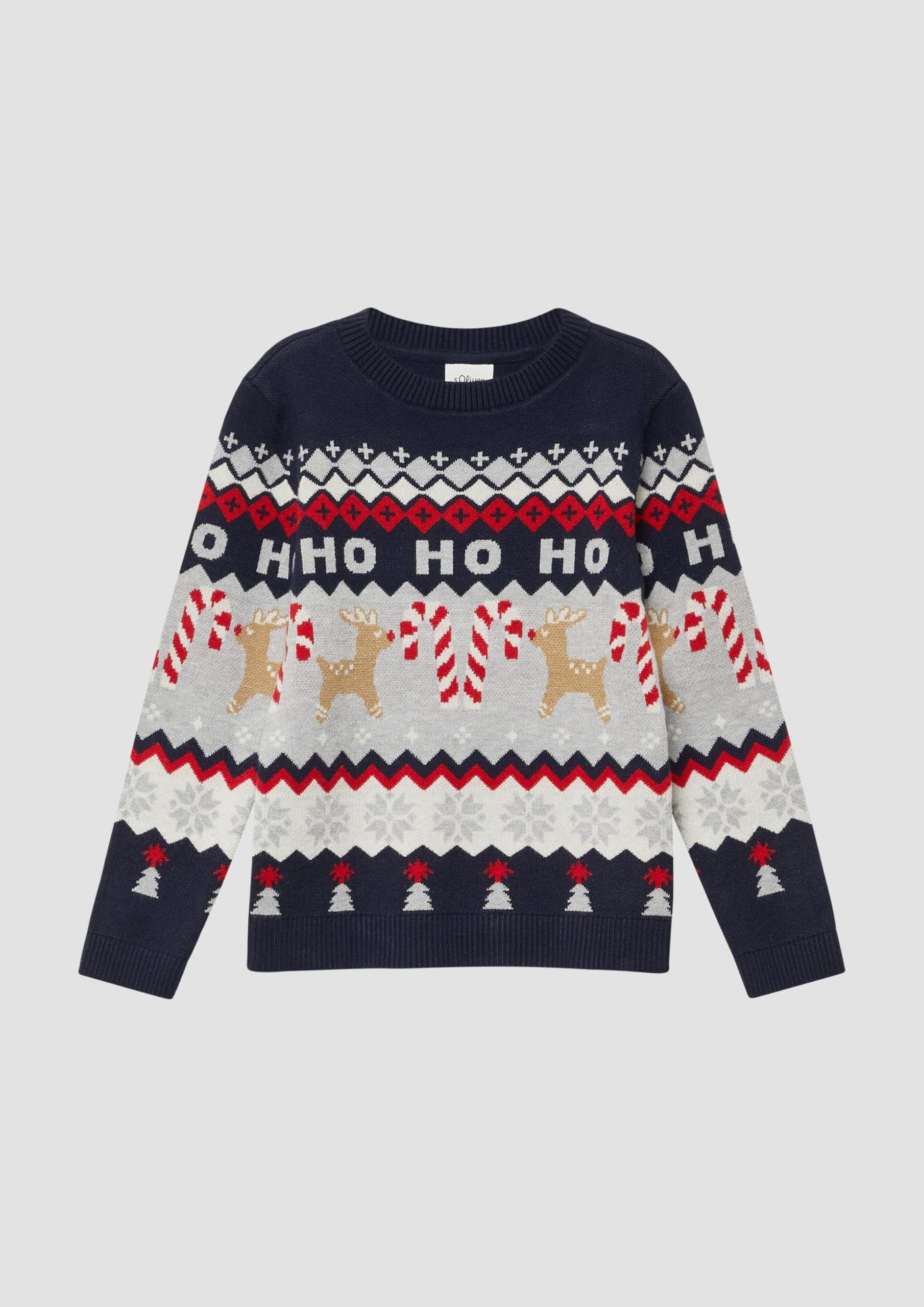 s.Oliver RED LABEL Strickpullover Jacquard 128-134 festlich