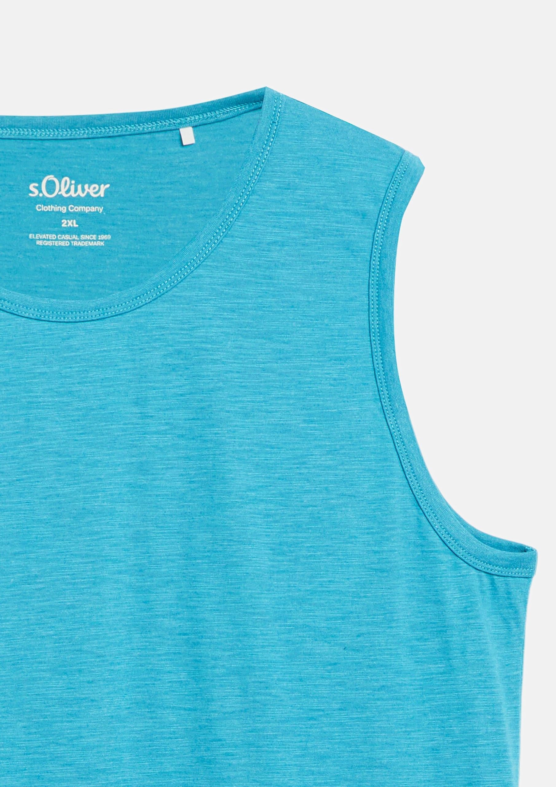 s.Oliver Herren Tanktop Big Size Baumwollmix Crew Neck