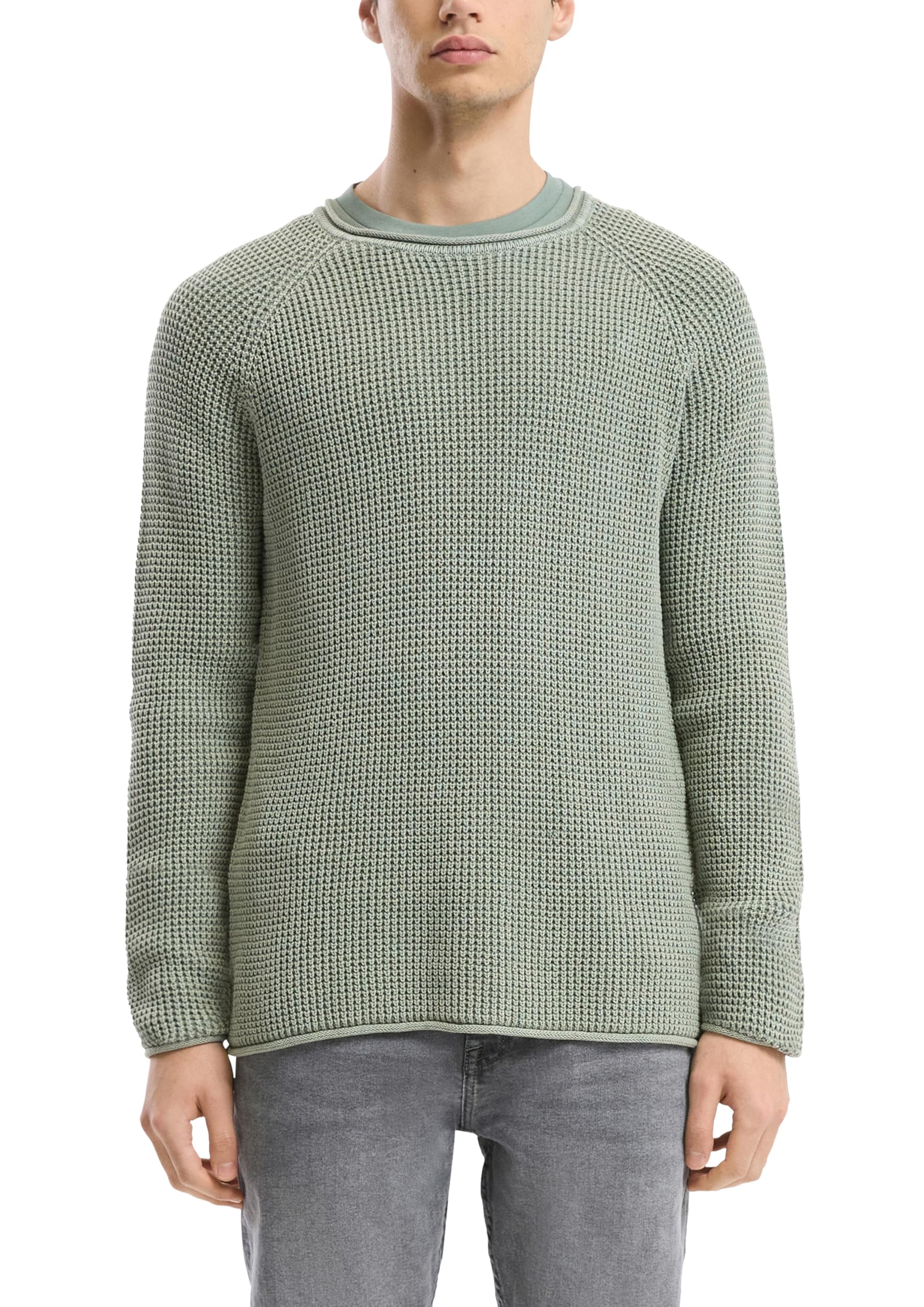 s.Oliver QS Grobstrickpullover mit Wascheffekt Pullover olivgrün