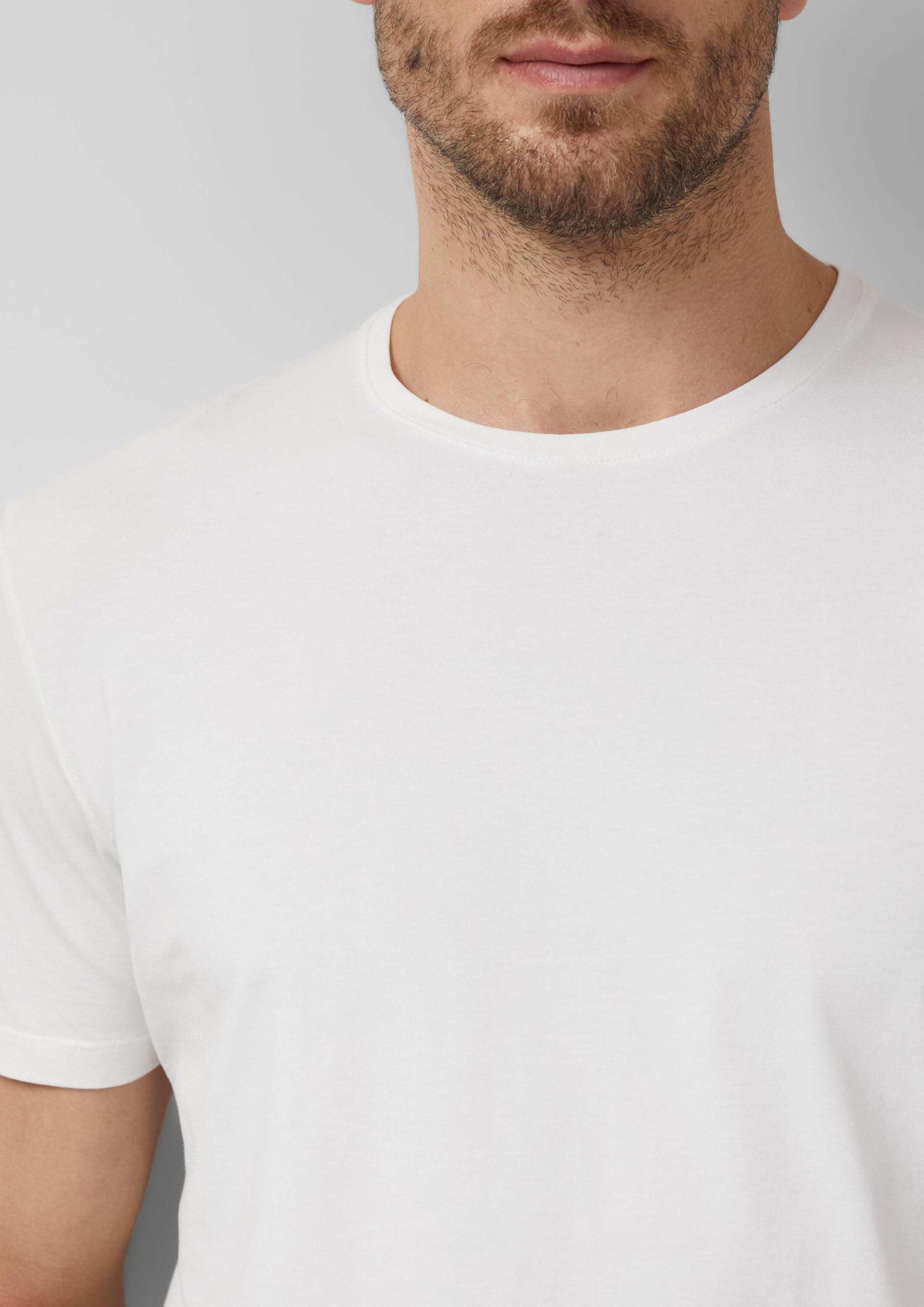 s.Oliver RED LABEL T-Shirt Herren Weiß L Stretch
