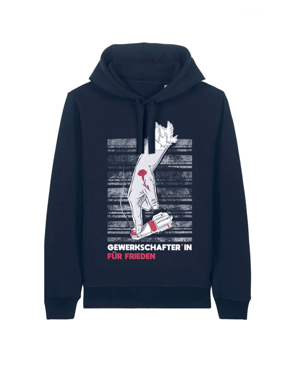 dna merch Gewerkschafter*in für Frieden Hoodie schwarz Friedensprint