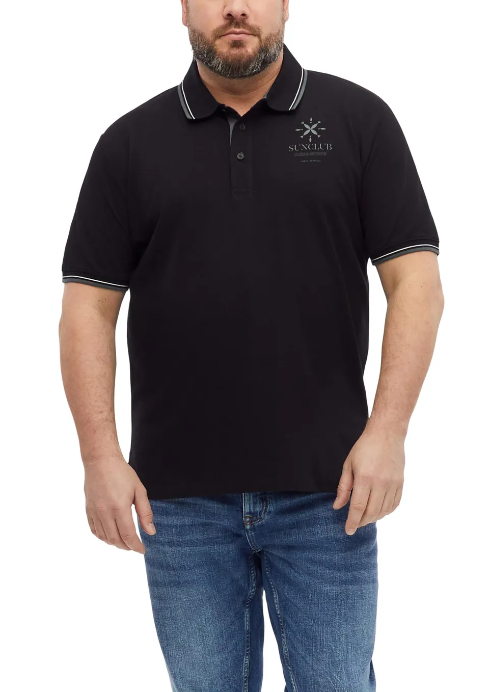 s.Oliver Junior Polo Baumwoll-Piqué schwarz Regular Fit