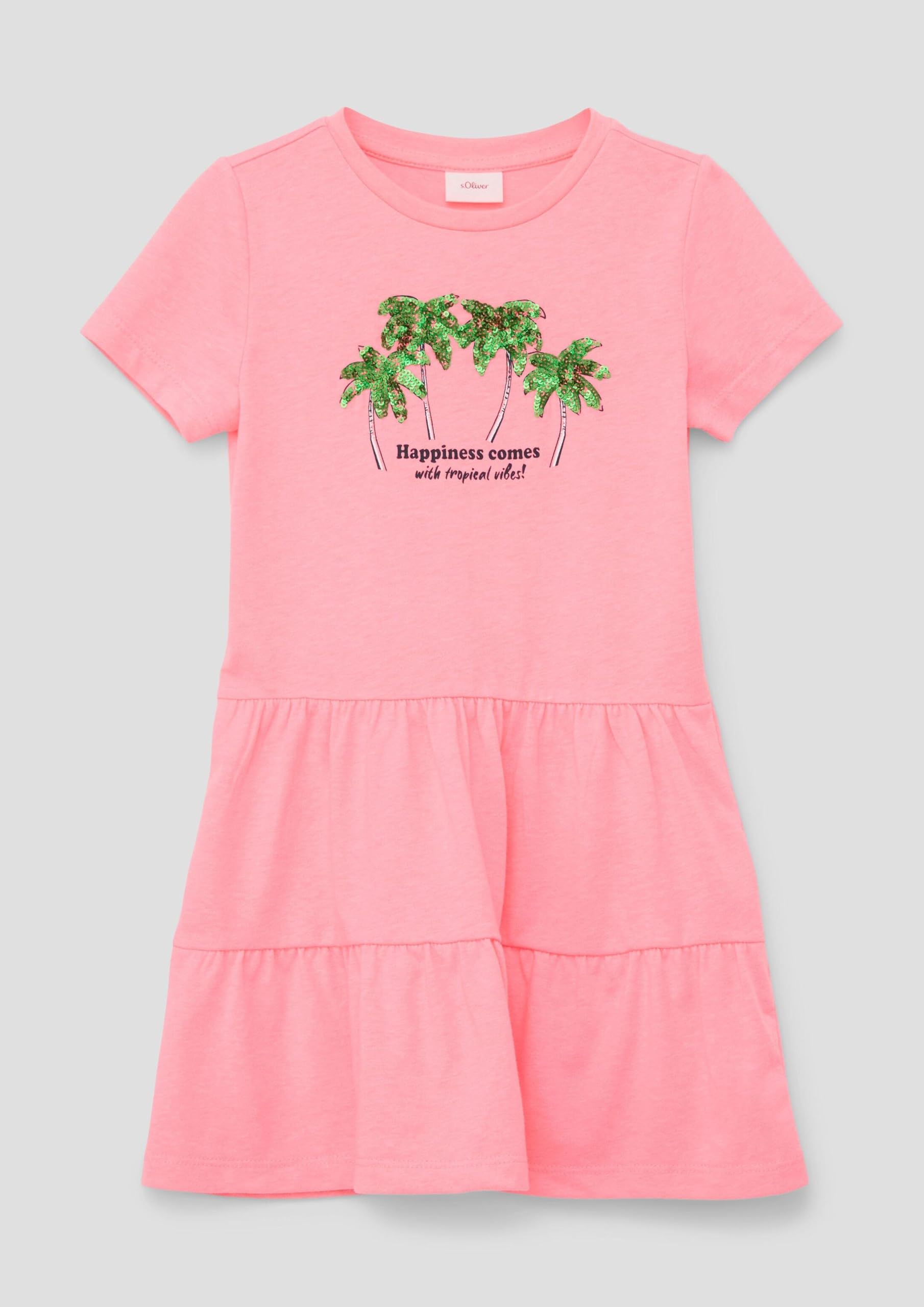 s.Oliver Junior Kleid kurz Gr.104 Pailletten rosa