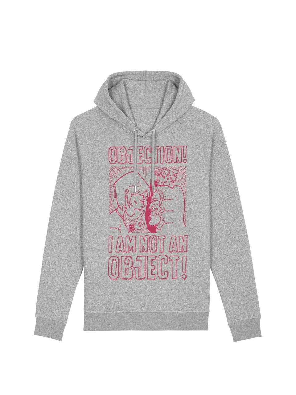 dna merch Objection Not An Object Kapuzenpullover grau