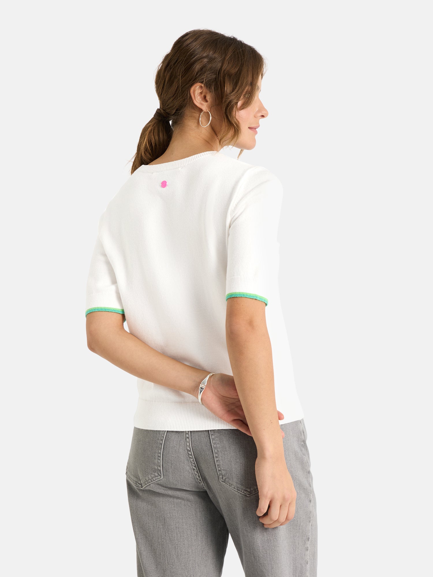 Lieblingsstück TalviL Kurzarm-Pullover Viskosemix offwhite
