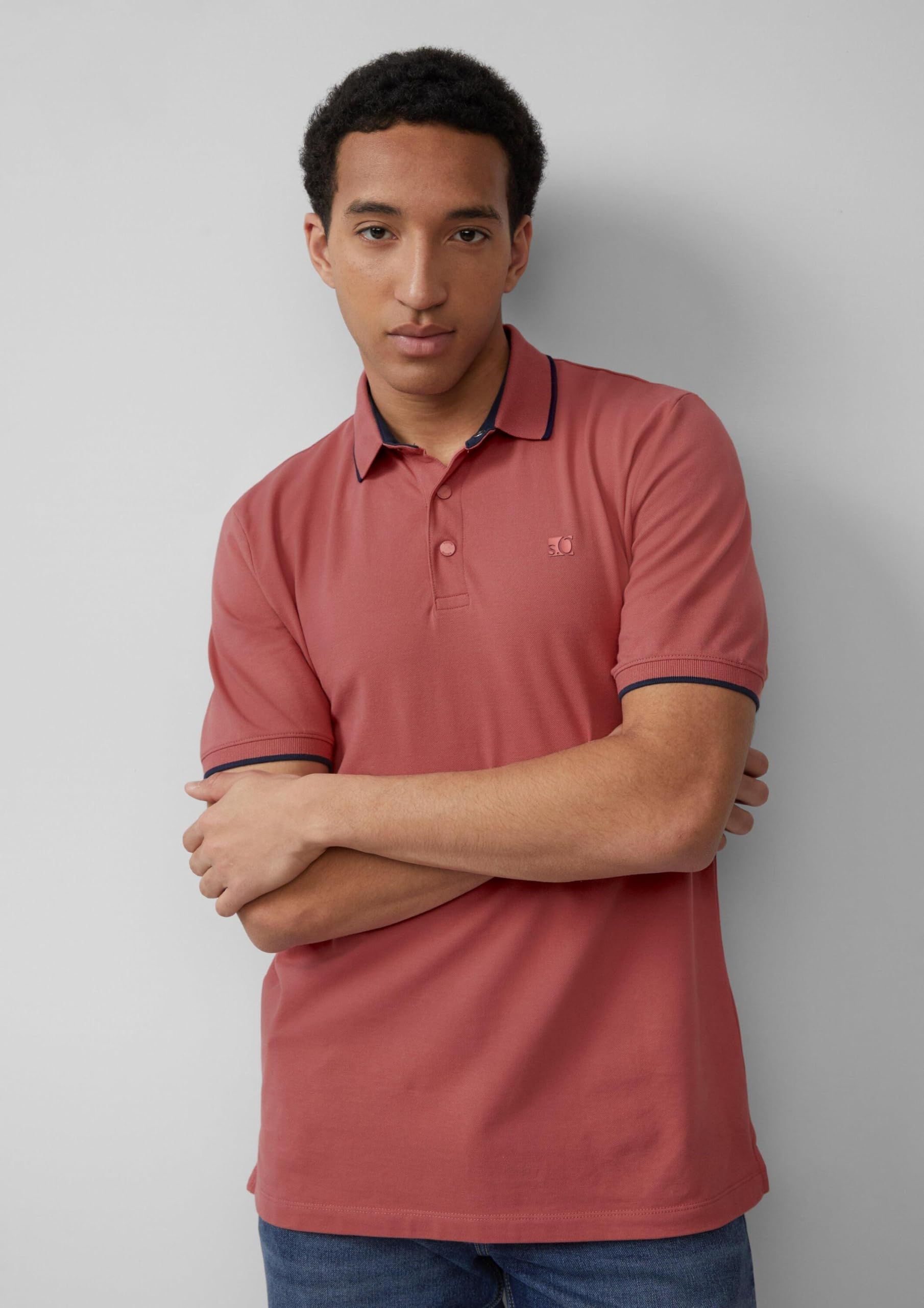 s.Oliver RED LABEL Poloshirt L rosa aus Pikée