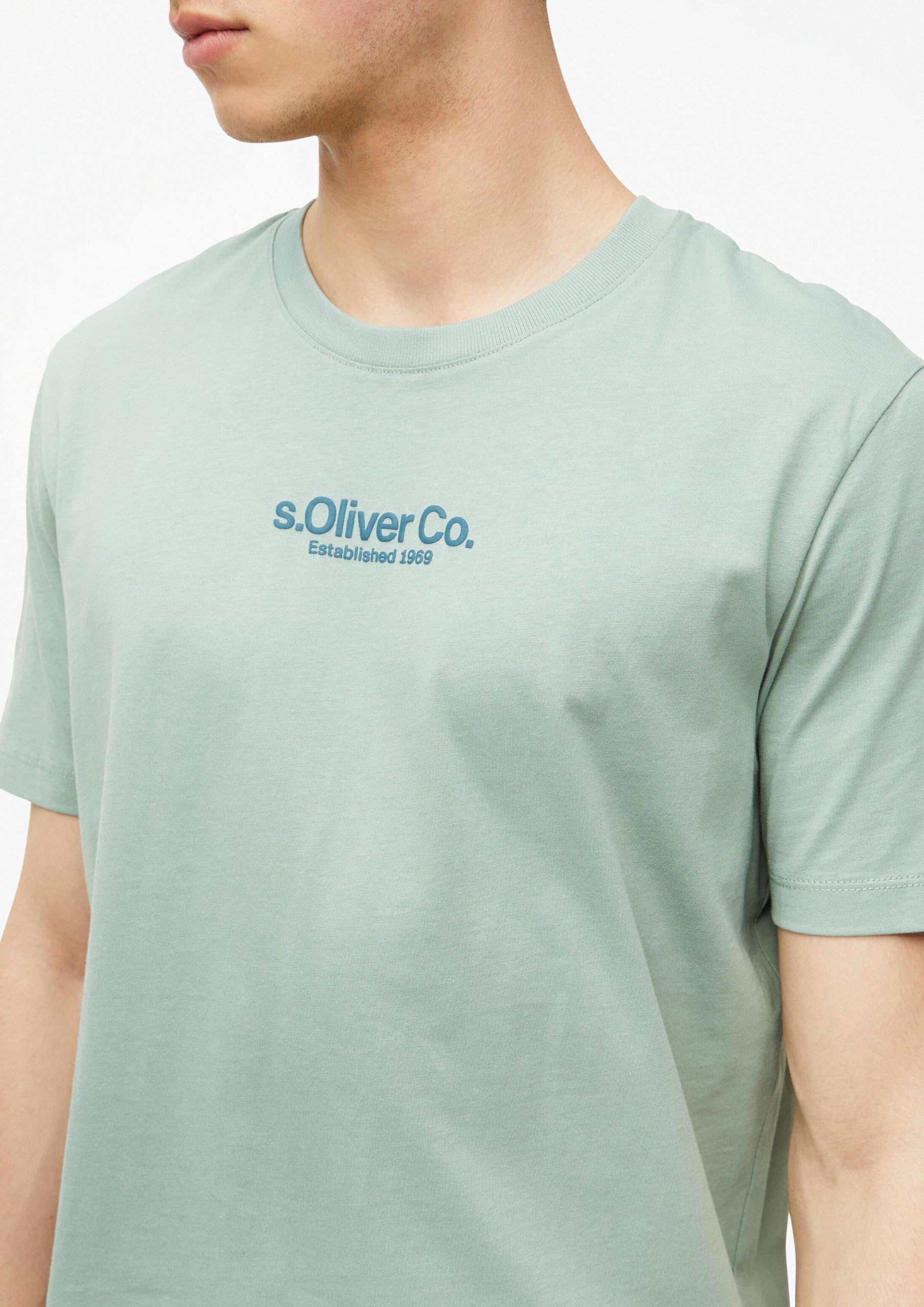 s.Oliver Junior T-Shirt Logoprint blau 3XL