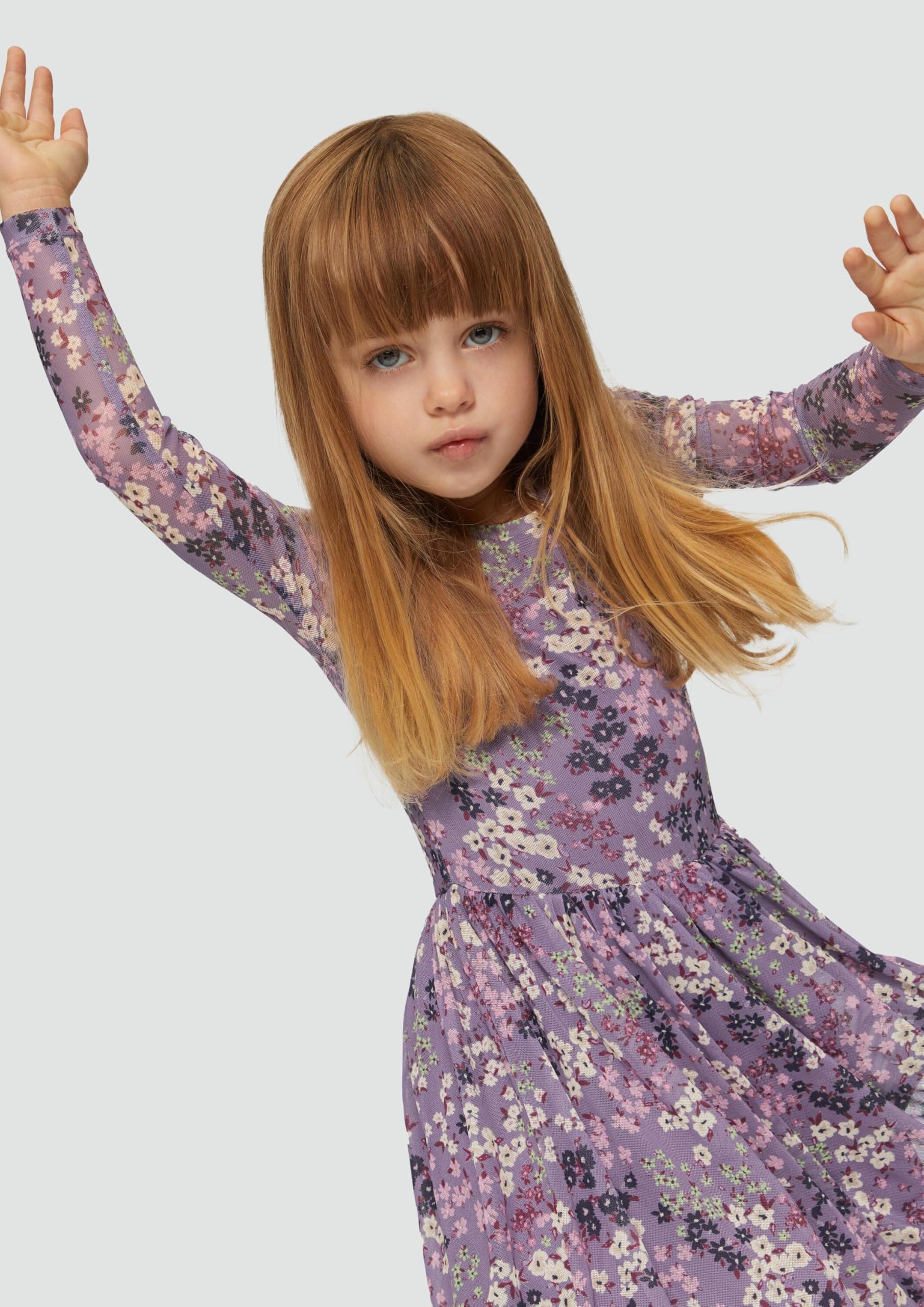 s.Oliver Mesh Kleid 92 flieder gemustert