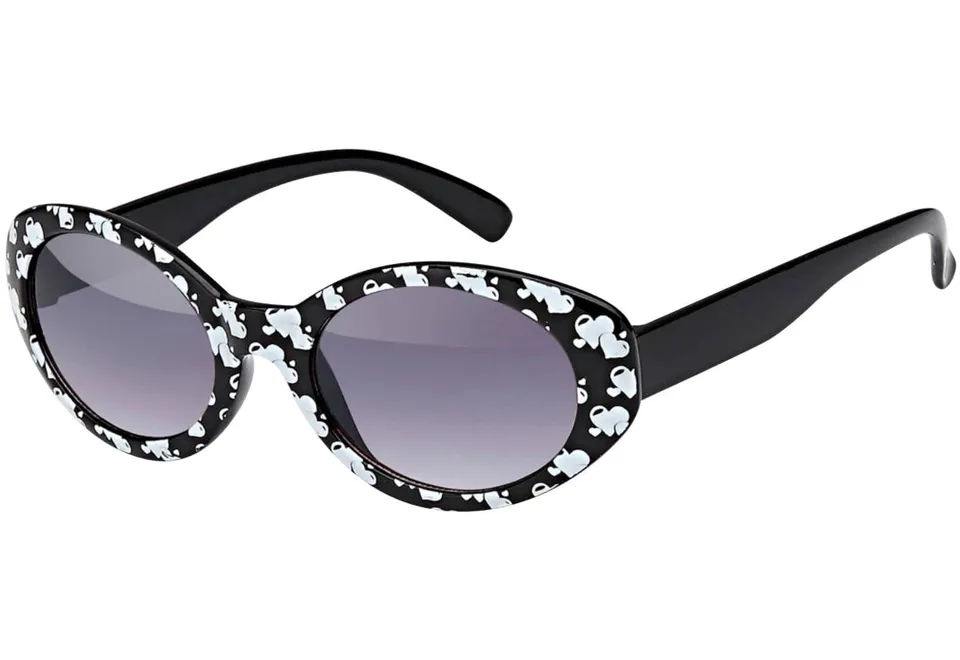 BEZLIT Kinder Sonnenbrille Herzchen Schwarz Weiß UV400