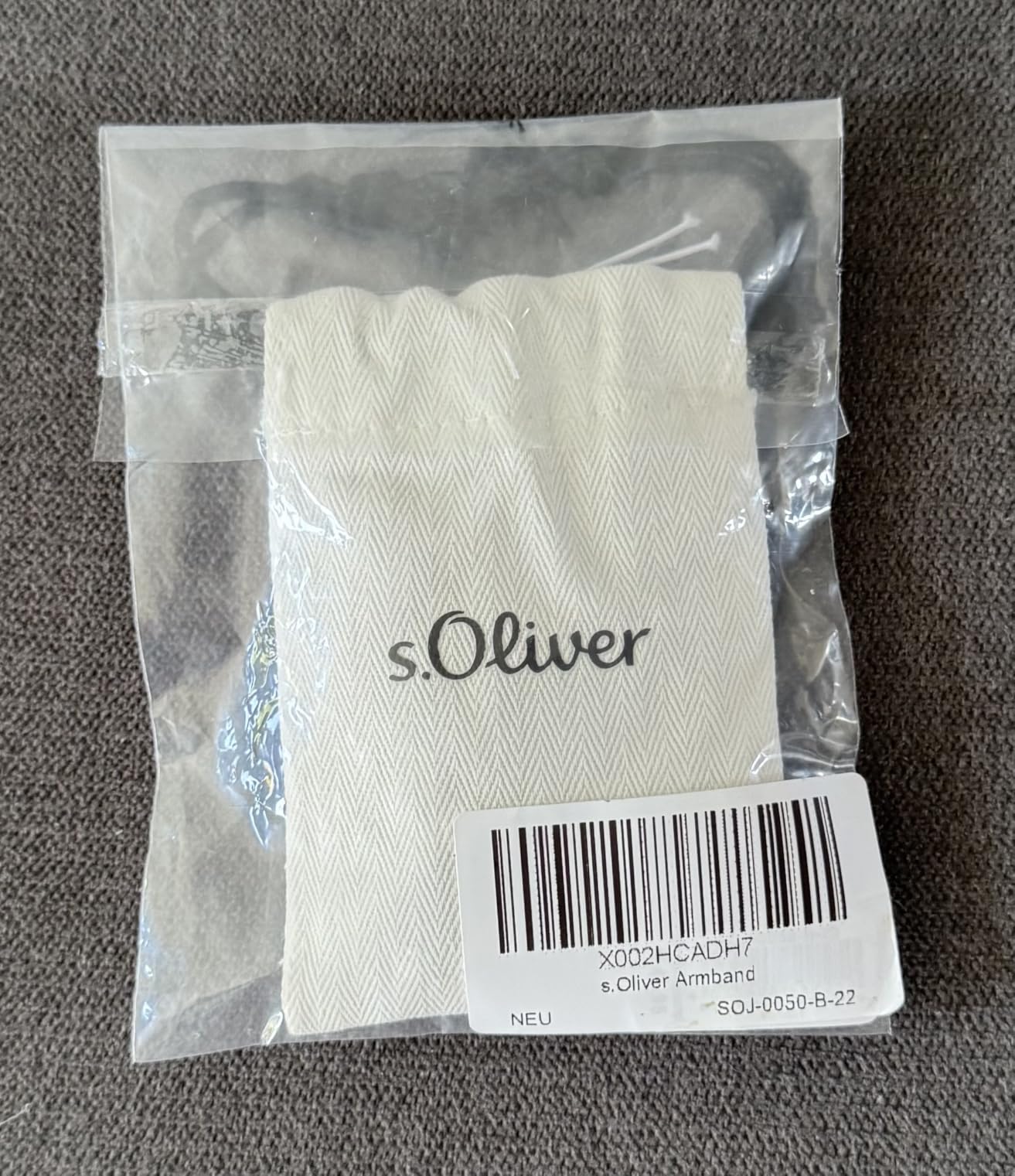 s.Oliver RED LABEL Beads Armband grau/blau Herren