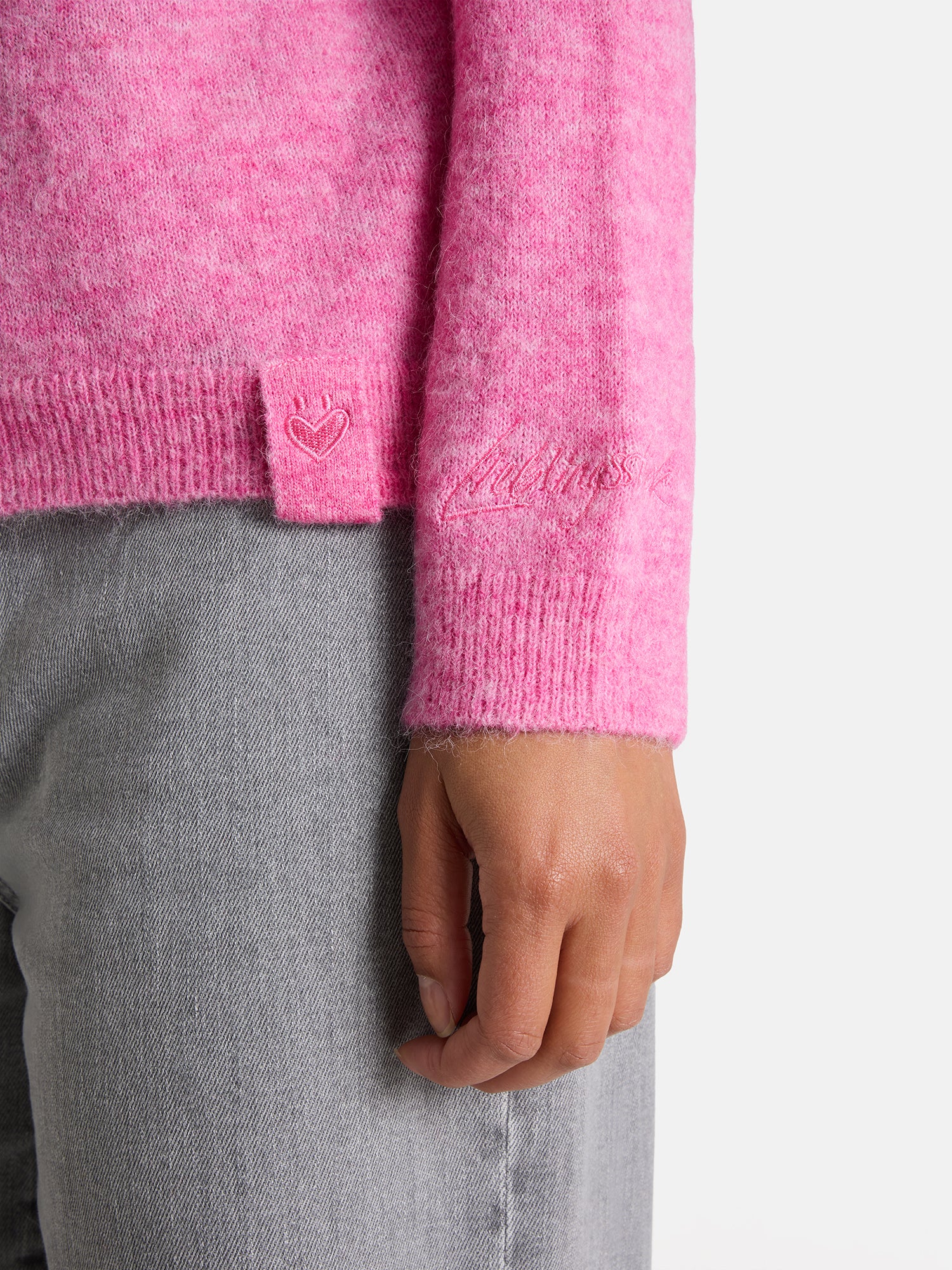 Lieblingsstück LatifalaL Pullover mit Alpaka rot V-Ausschnitt