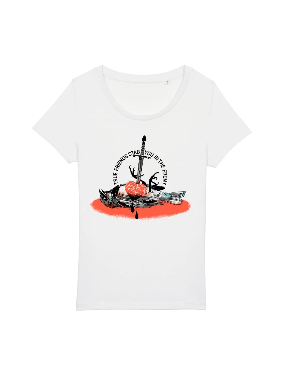 dna merch True Friends Damen T-Shirt Weiß Oscar Wilde