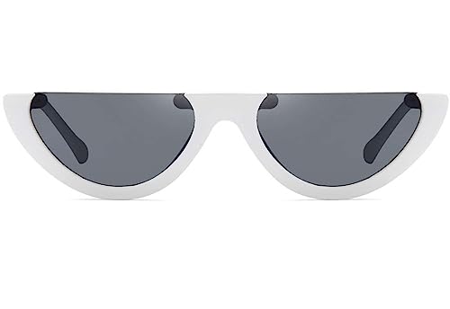 BEZLIT Retro Damen Sonnenbrille Weiß rund UV400