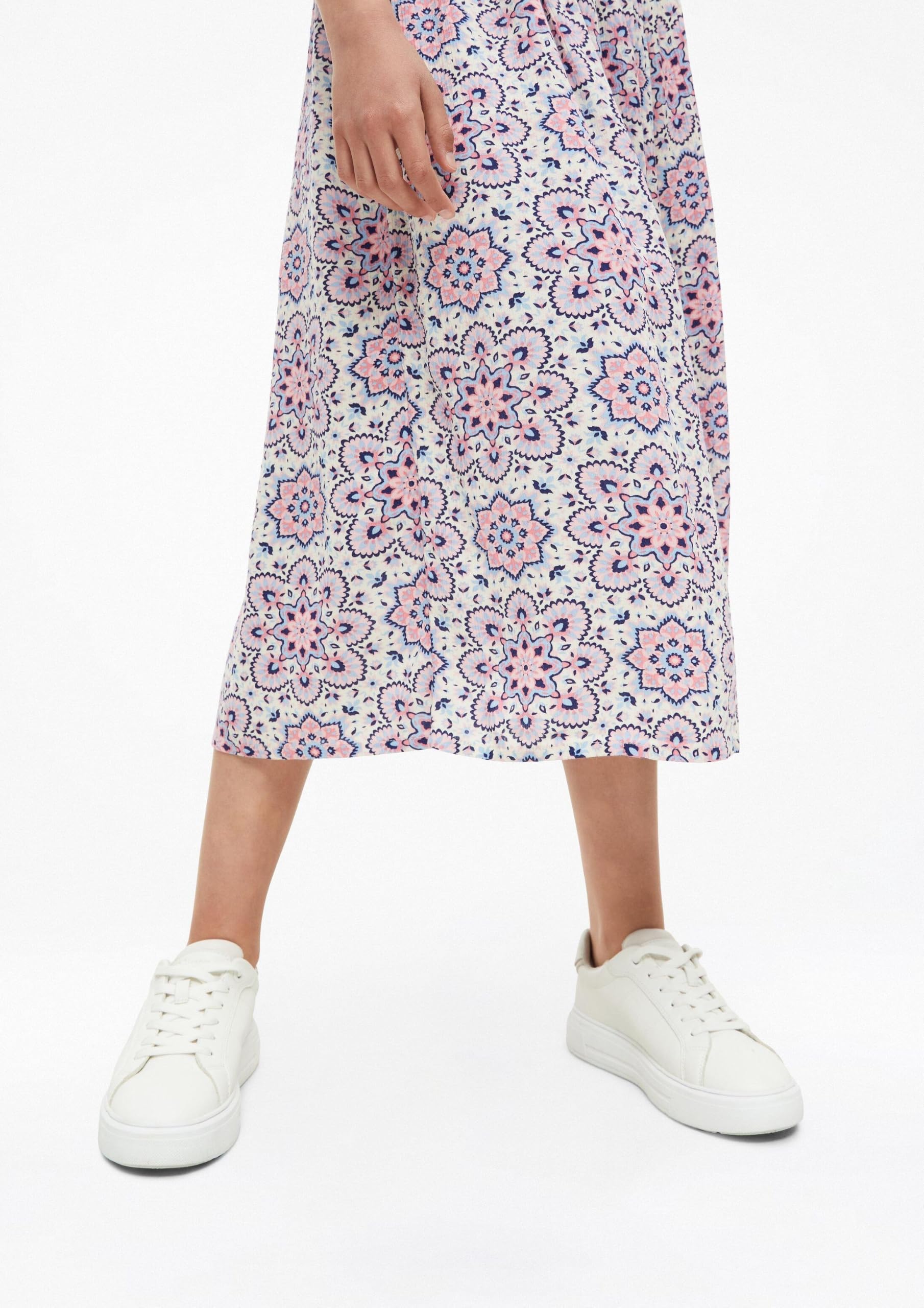 s.Oliver Midi-Kleid Crinkle-Viskose creme Gr.140