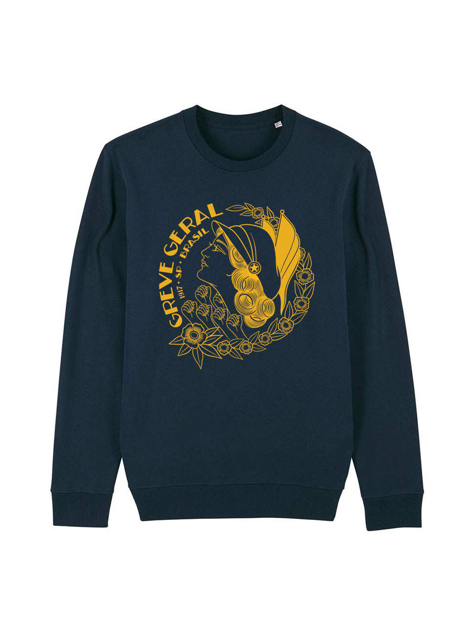 dna merch Greve Geral SP 1917 Rundhalspullover Damen Aufdruck