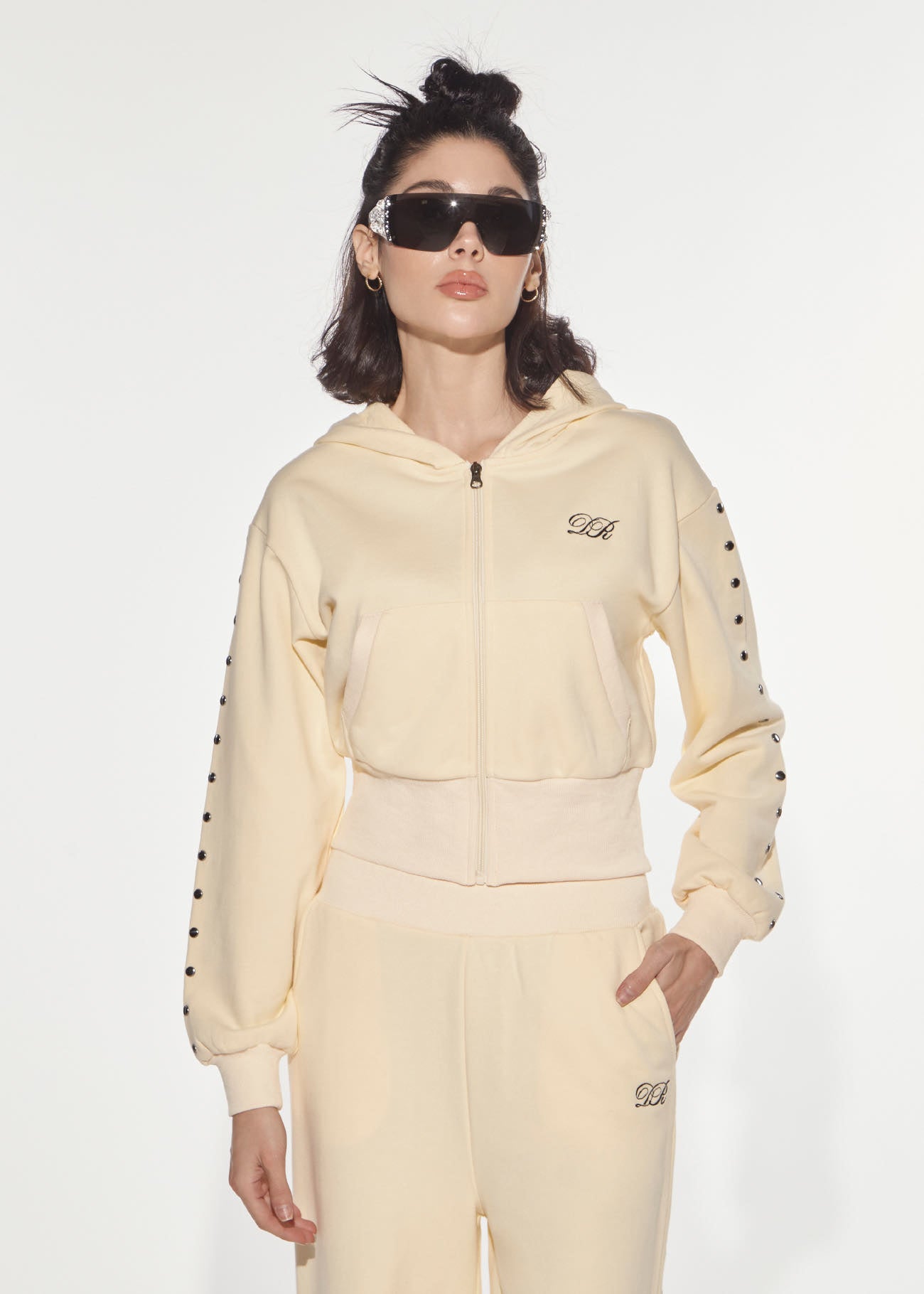 Denny Rose Eclectic Hoodie Butter Yellow Baumwolle