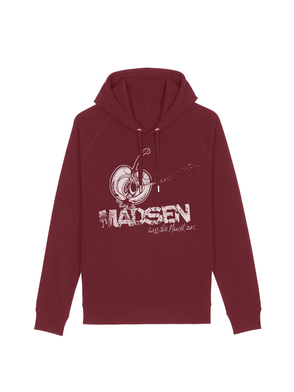 dna merch Madsen Lass Die Musik An Kapuzenpullover Burgunderrot