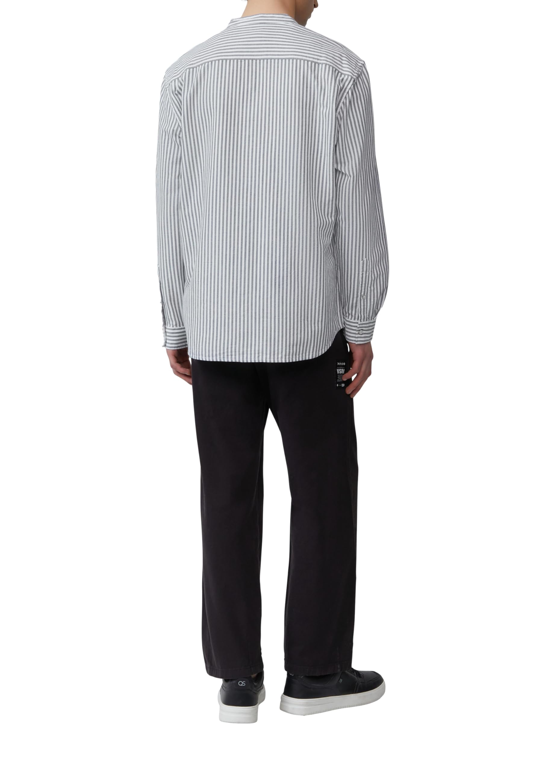 s.Oliver QS Stehkragenhemd Herren Oxford gestreift