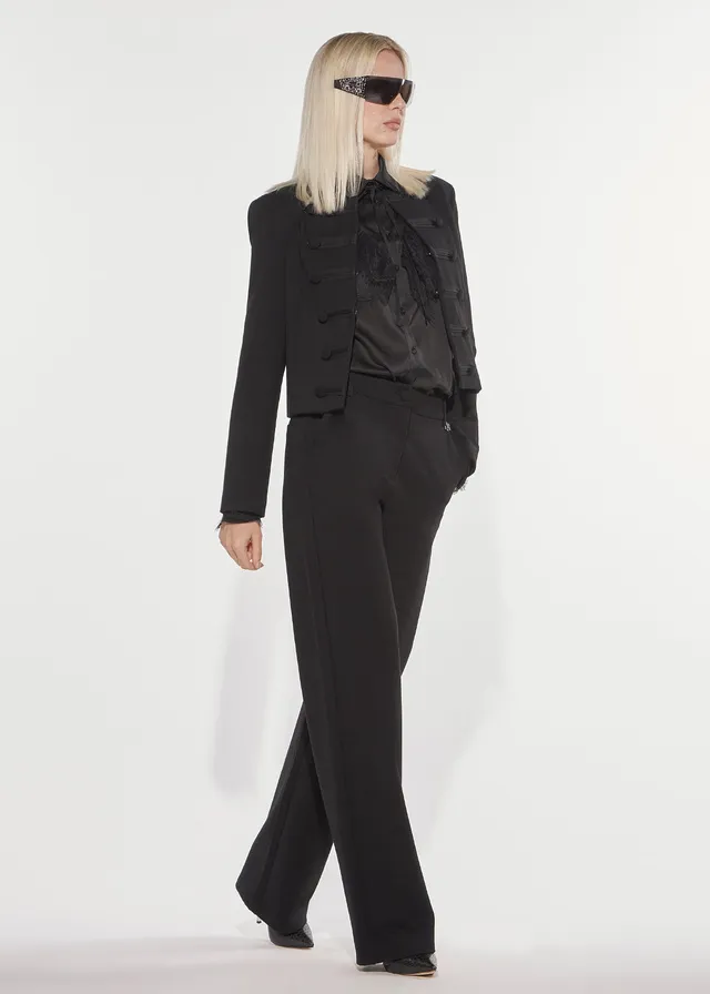 Denny Rose Napoleon Jacke Schwarz Cropped