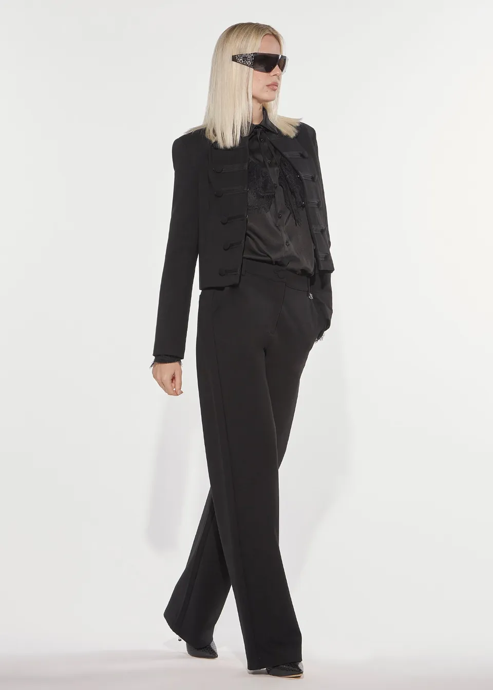 Denny Rose Napoleon Jacke Schwarz Cropped