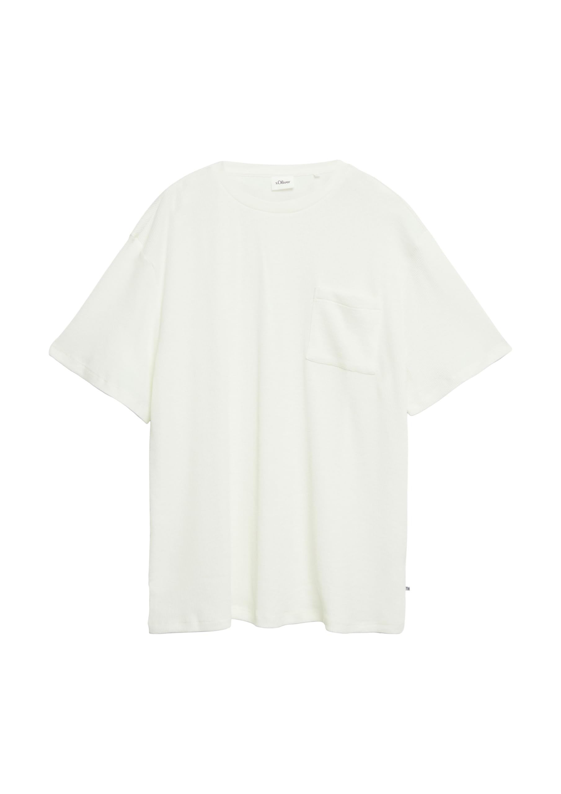 s.Oliver Waffelpiqué-T-Shirt Brusttasche 5XL Baumwolle