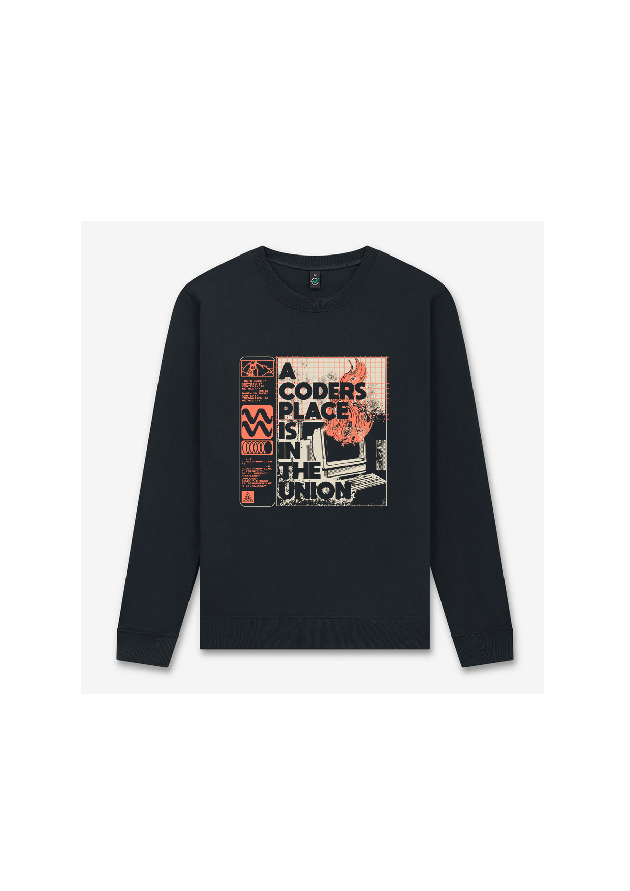 dna merch A Coder's Place Sweatshirt bone Biobaumwolle