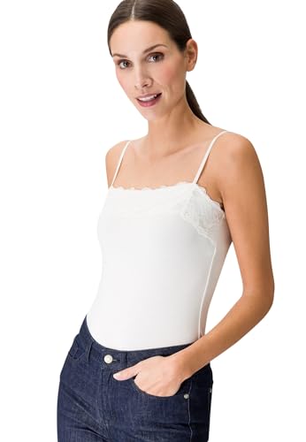 zero Top Tessa mit Spitzenkante Top Offwhite 34