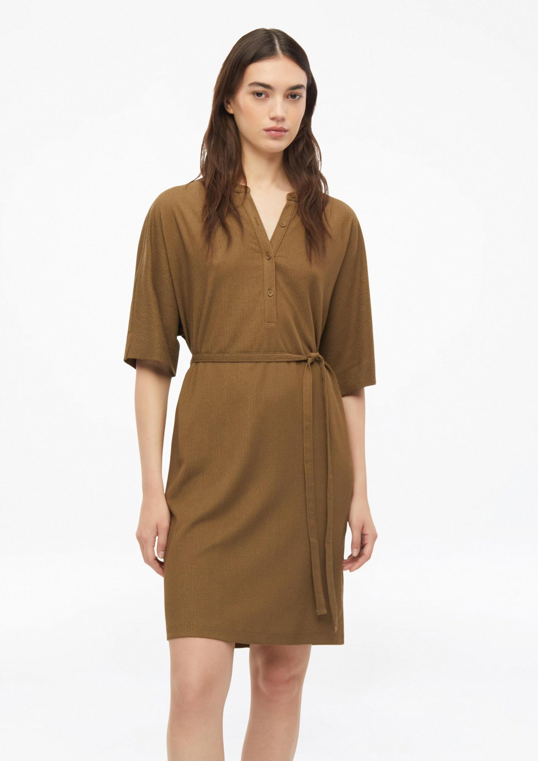 s.Oliver Red Label Jersey-Kleid Gürtel Knopfleiste