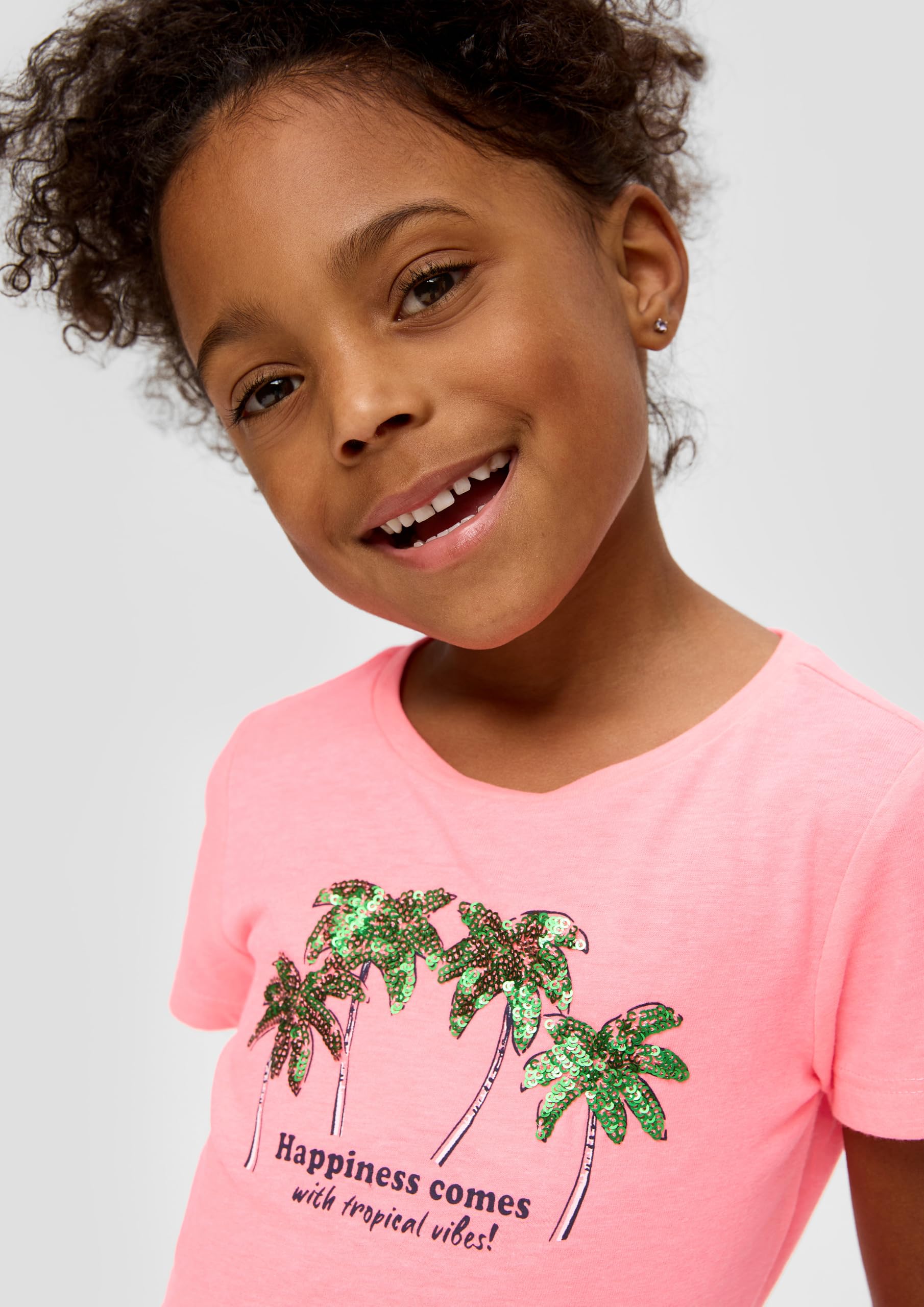 s.Oliver Junior Kleid kurz Gr.104 Pailletten rosa