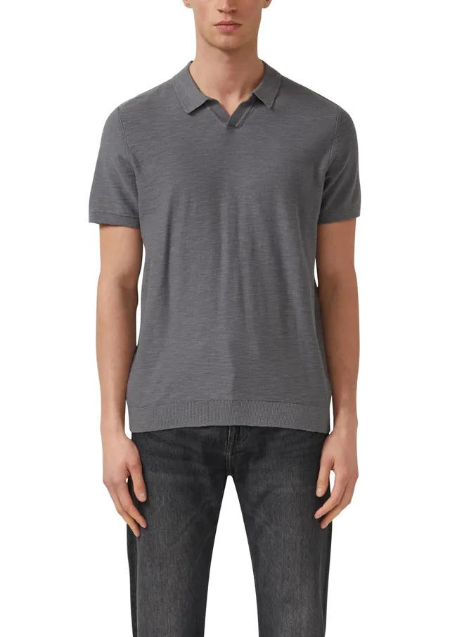 s.Oliver RED LABEL Flammgarn Strick-Polo L olivgrün
