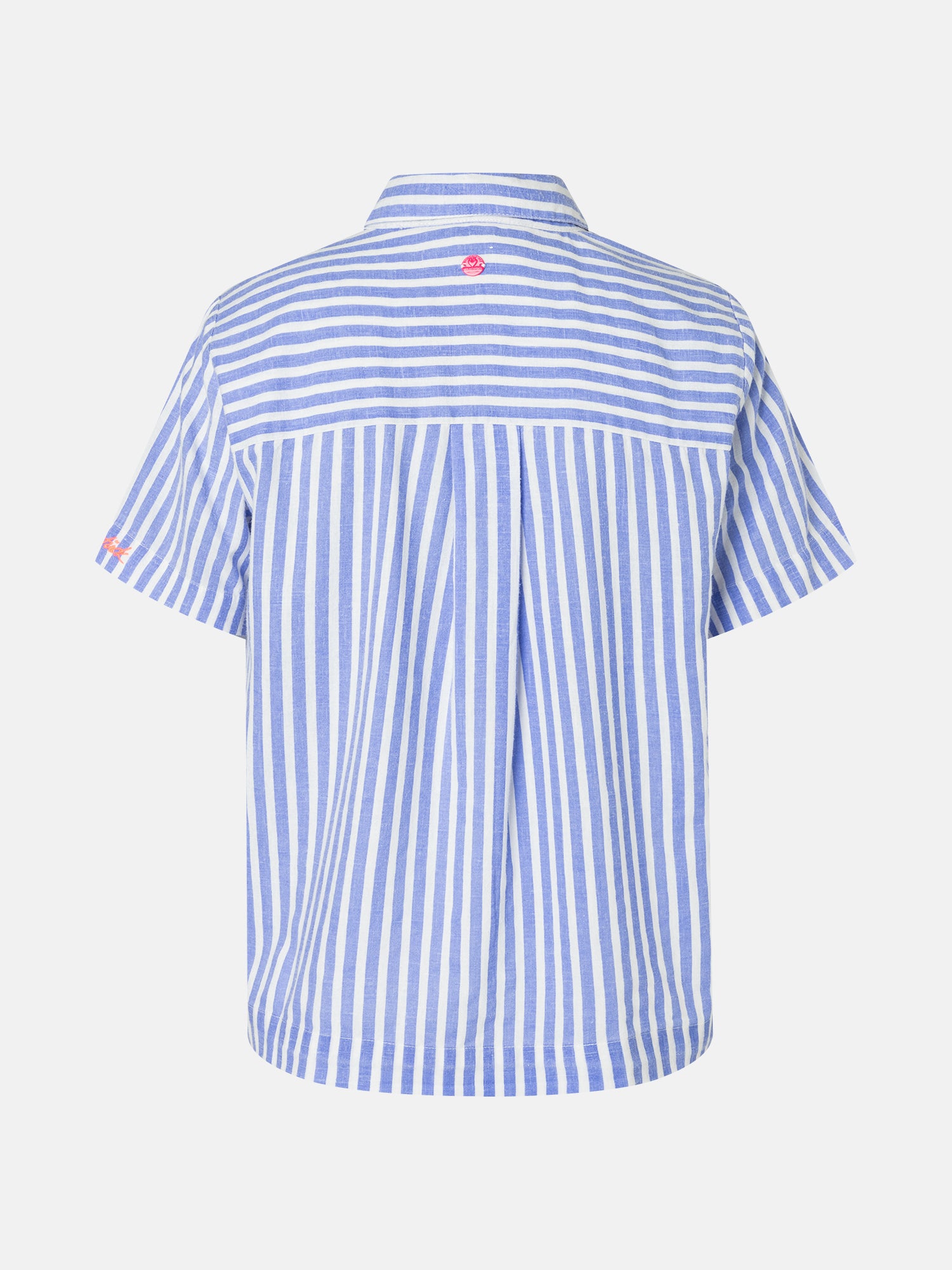 Lieblingsstück PeraL Kurzarm-Bluse royal blue gestreift
