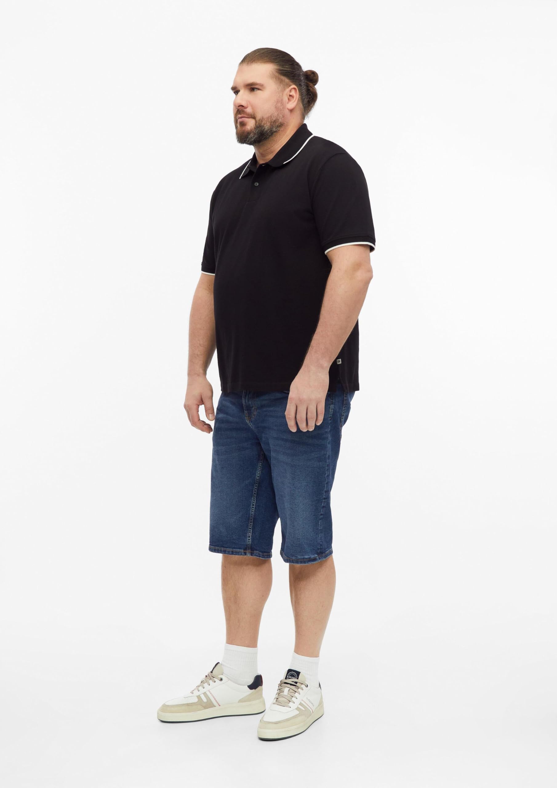 s.Oliver Piqué-Poloshirt Kontrast-Details Baumwolle